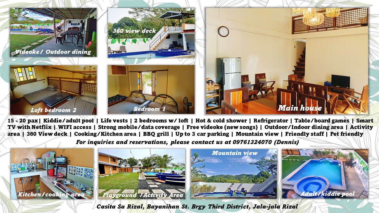 Overview of Casita Sa Rizal resort
